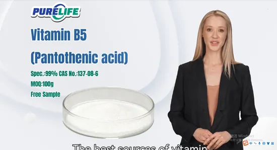 Approvisionnement d'usine de suppléments nutritionnels à bon prix, matière première, acide pantothénique, vitamine B5 en poudre
