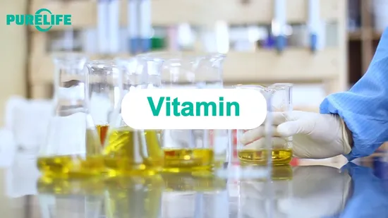 Purelife Supply Vitamine A/B1 B2 B3 B5 B6 B9 B12/C/D/D3/E/H/K1 K2 en poudre de haute qualité